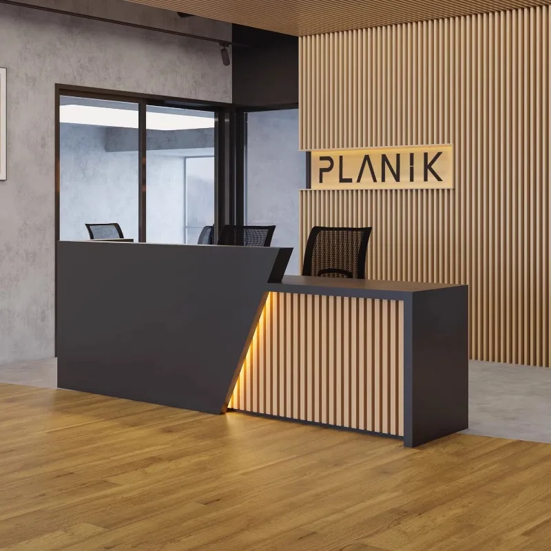Company front desk, reception desk, clothing store, black cash register, dental counter, hotel catering shop, bar table