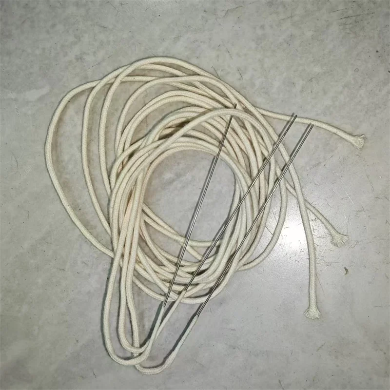 2pcs/Lot 39.37inch Long Universal Replacement Cotton Wire Wicks With Metal Needle For Kerosene Oil Petrol Lighter Repair Gadgets