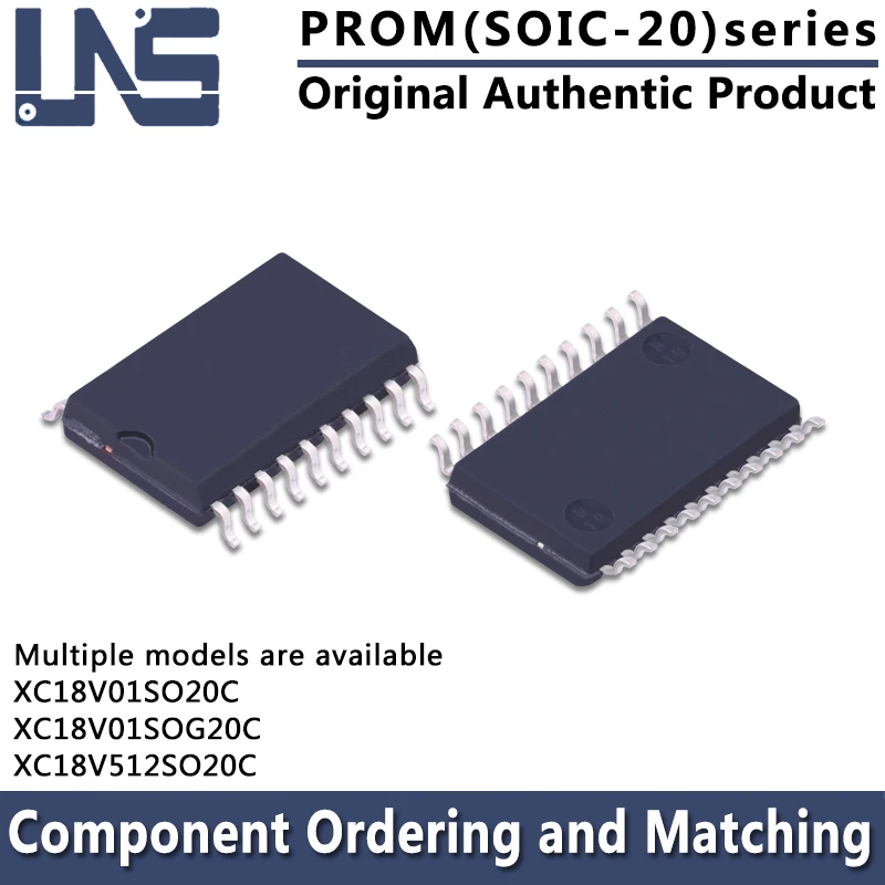 1pcs XC18V01SO20C XC18V01SOG20C XC18V512SO20C SOIC-20 7.50mm CONFIG 512K 1M PROM