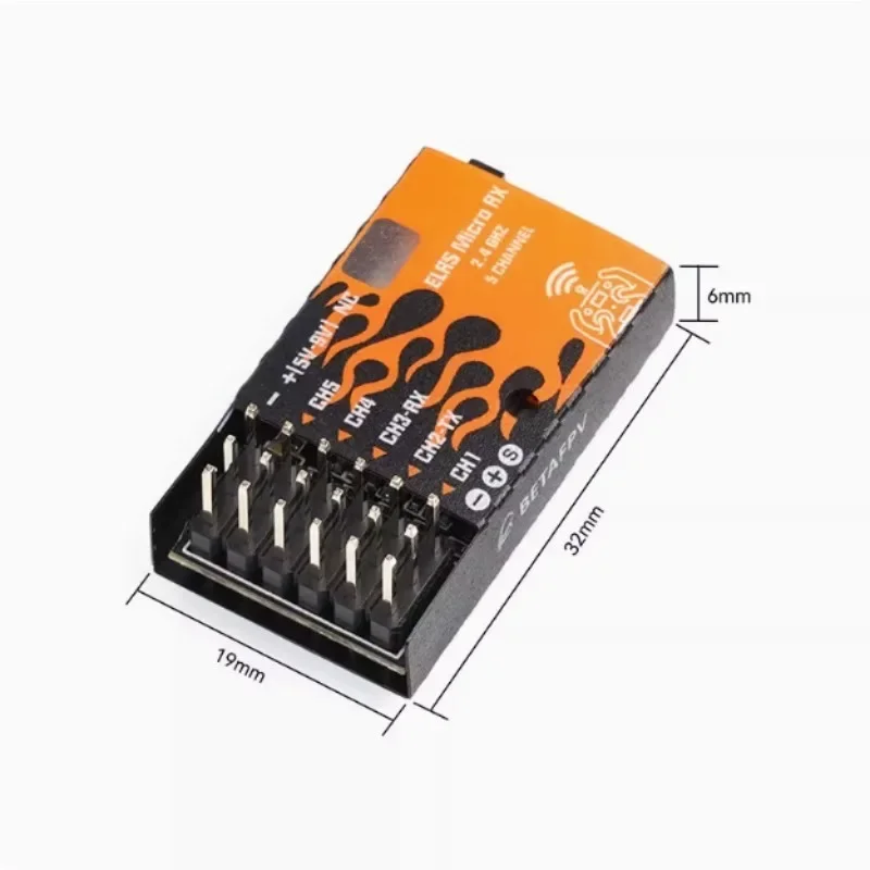 

For BETAFPV ELRS Micro 2.4GHz Receiver 5Channel PWM Output Suitable for Long-Distance Fixed-Wing Helicopter Ship Model Car Model