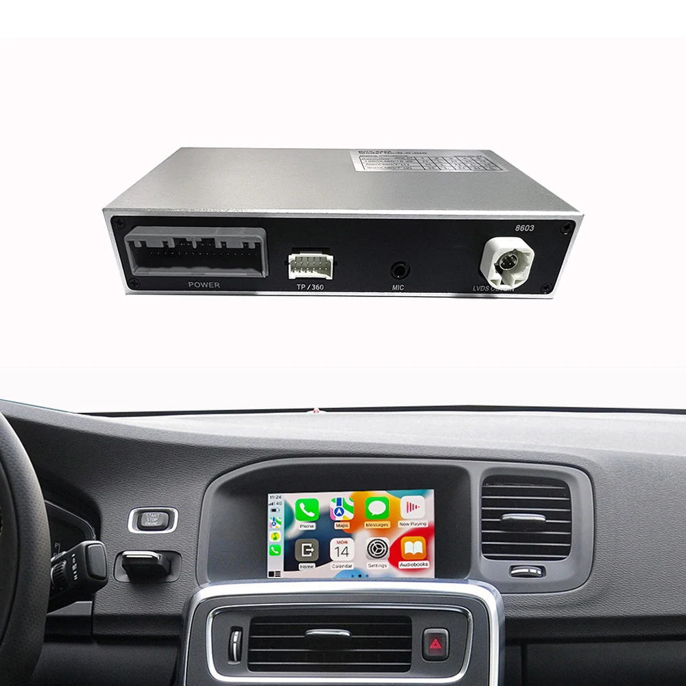 CarPlay Android Auto اللاسلكي لسيارة فولفو S80 2014 بشاشة 7 بوصة OEM ODM A/V