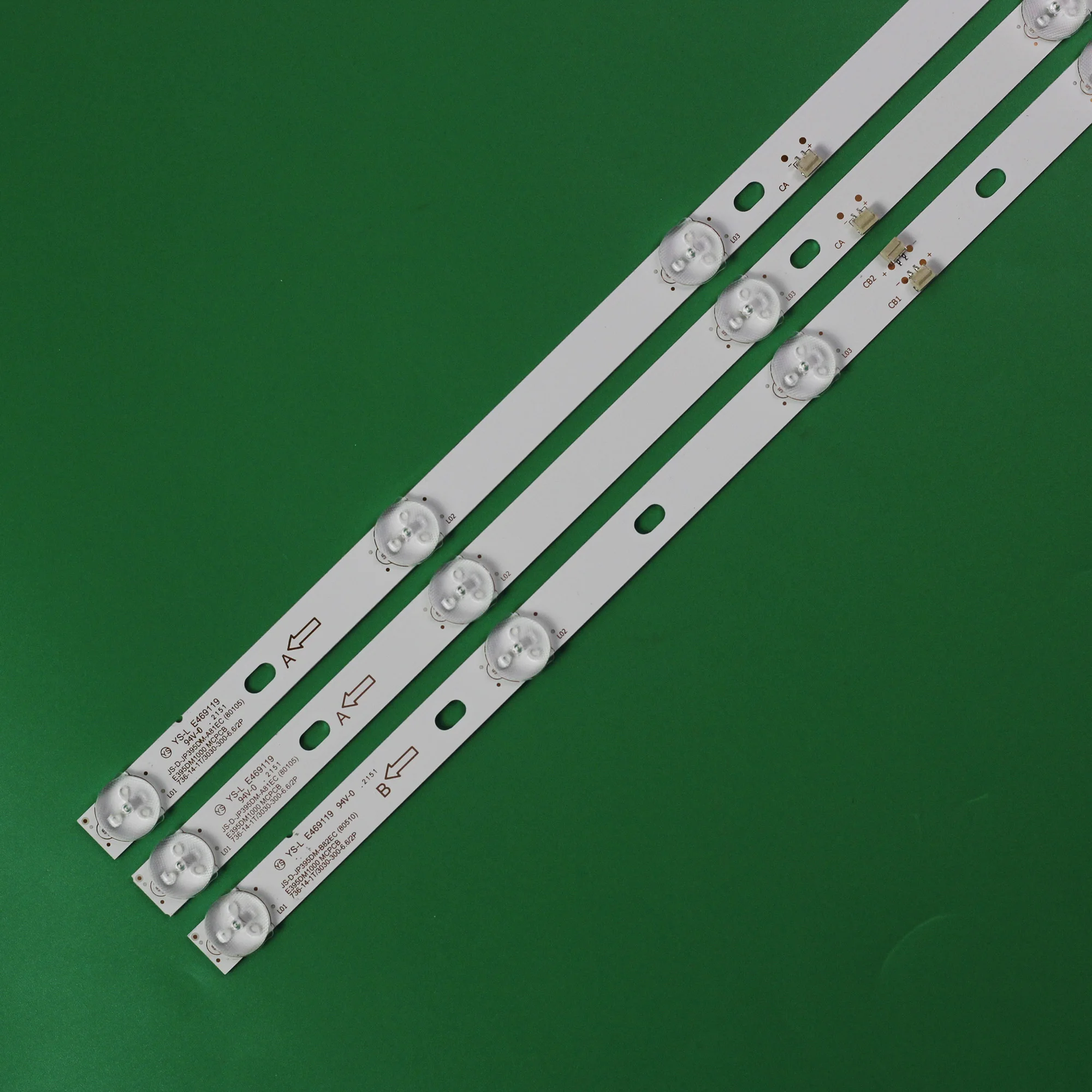 30pcs  LED Backlight strip 8 lamp for D40-M30 40BF400 JS-D-JP395DM-A81EC JS-D-JP395DM-B82EC E395DM1000 MCPCB ND40N2100 JLX