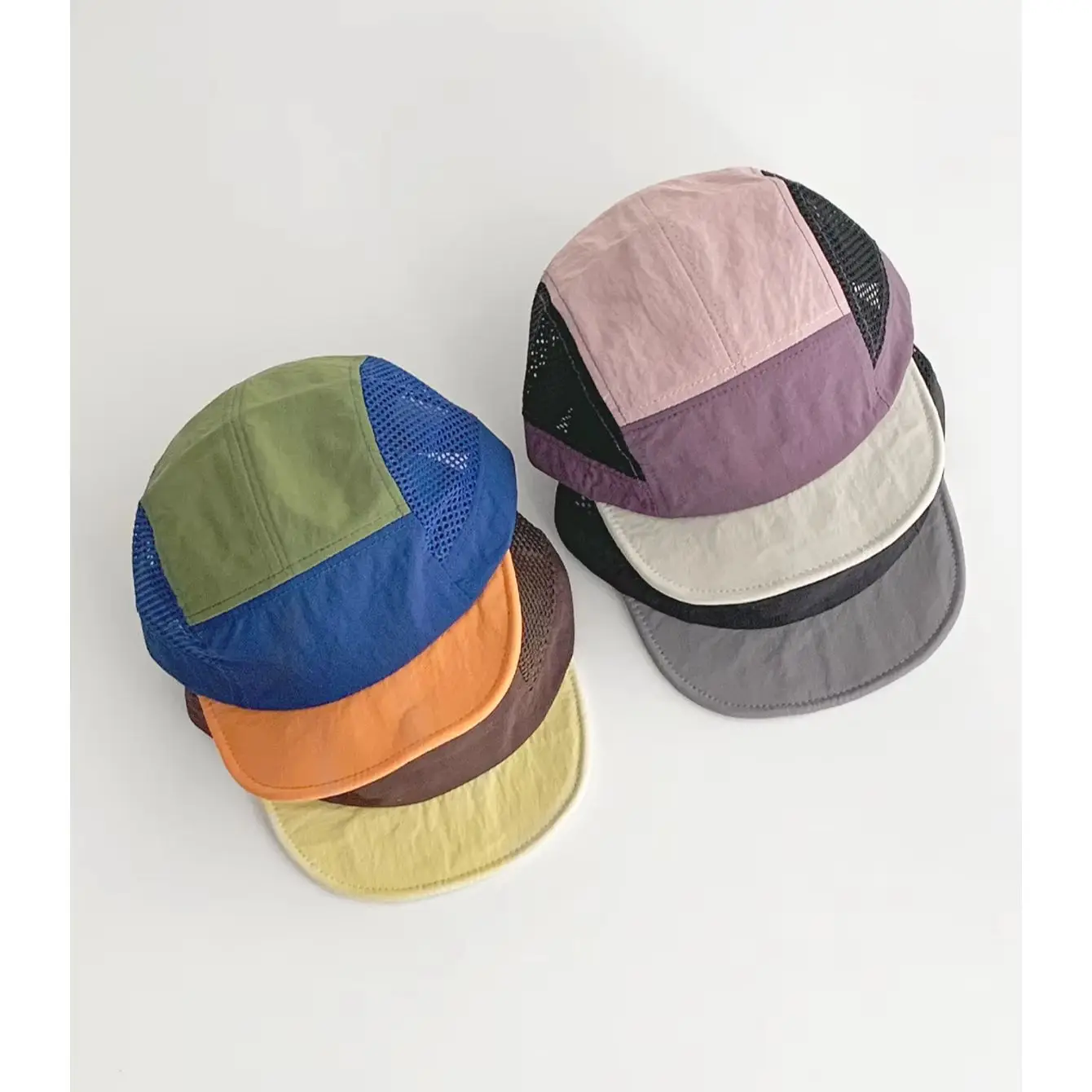 قبعة بيسبول شبكية صيفية رفيعة مكونة من خمس قطع سريعة الجفاف للرجال والنساء، قابلة للتنفس، كاجوال، متعددة الاستخدامات، قبعة بلغت ذروتها