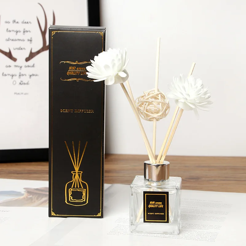 

50ml Home Fire-Free Aromatherapy Air Freshener Fragrance Bedroom Bathroom Essential Oil Incense Sticks Decoration Reed Diffuser