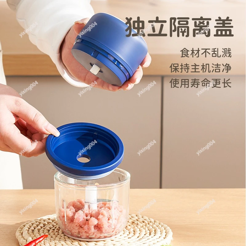 Wireless Garlic Chopper, Rechargeable Mini Electric Mincer, Easy Clean Kitchen Food Processor