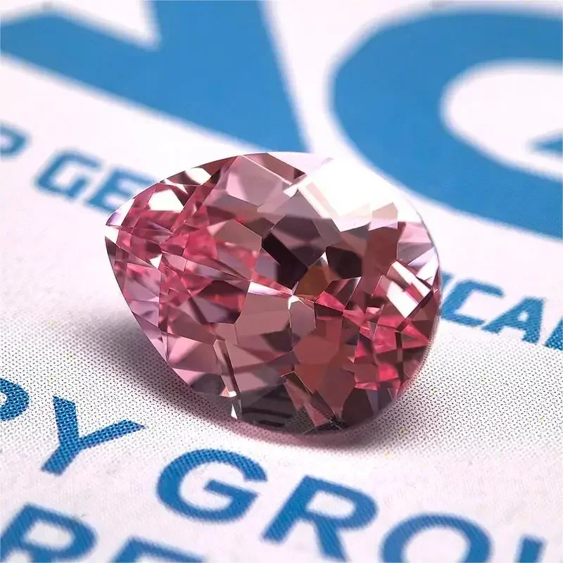 

Lab Grown Sapphire Loose Stone Sunrise Pink ColorPear Shape Charm Beads for DIY Jewelry Making Rings Selectable AGL Certificate