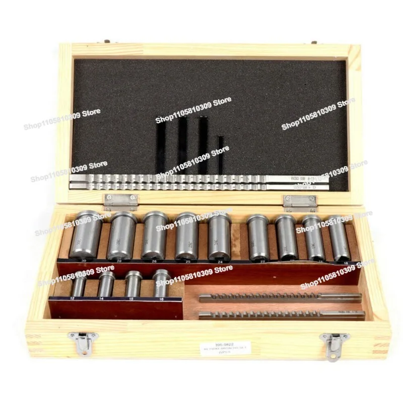 22-Piece Set Metric Inch Broach Broach Accessories, Groove Push Knife Set