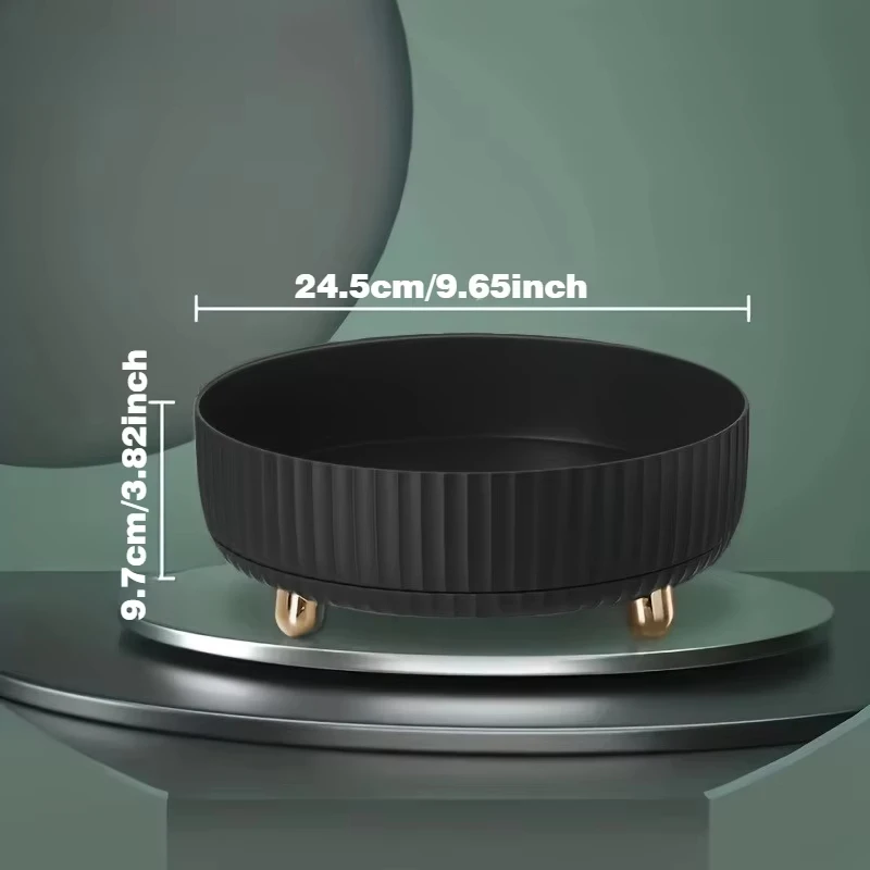 1pc 360 Rotating Cosmetic Storage Box Large Capacity Makeup Organizer Plastic Lazy Susan Perfume Skin Care Products Display Case