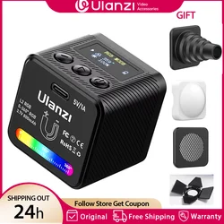 Ulanzi – Mini caméra vidéo L2 RGB COB, lumière à intensité variable 360 °, pleine couleur avec diffuseur, photographie en nid d'abeille pour appareil DSLR