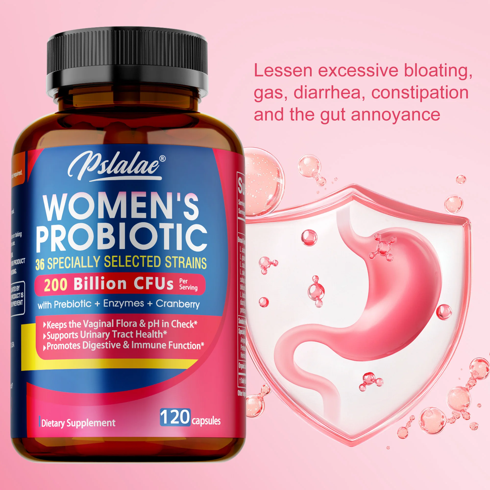 

Probiotics for Women - Supports Intestinal Health, Helps with Weight Loss, and Balances Gut Bacteria - 120 Capsules