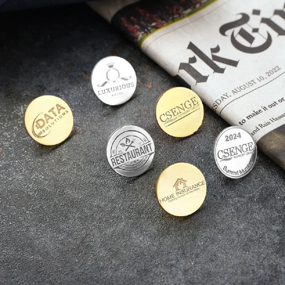 

Брошь-значок Sipuris Corrosion с индивидуальным логотипом на лацкане, из нержавеющей стали, персонализированная именная бирка, ювелирное украшение, подарок для офисного работника