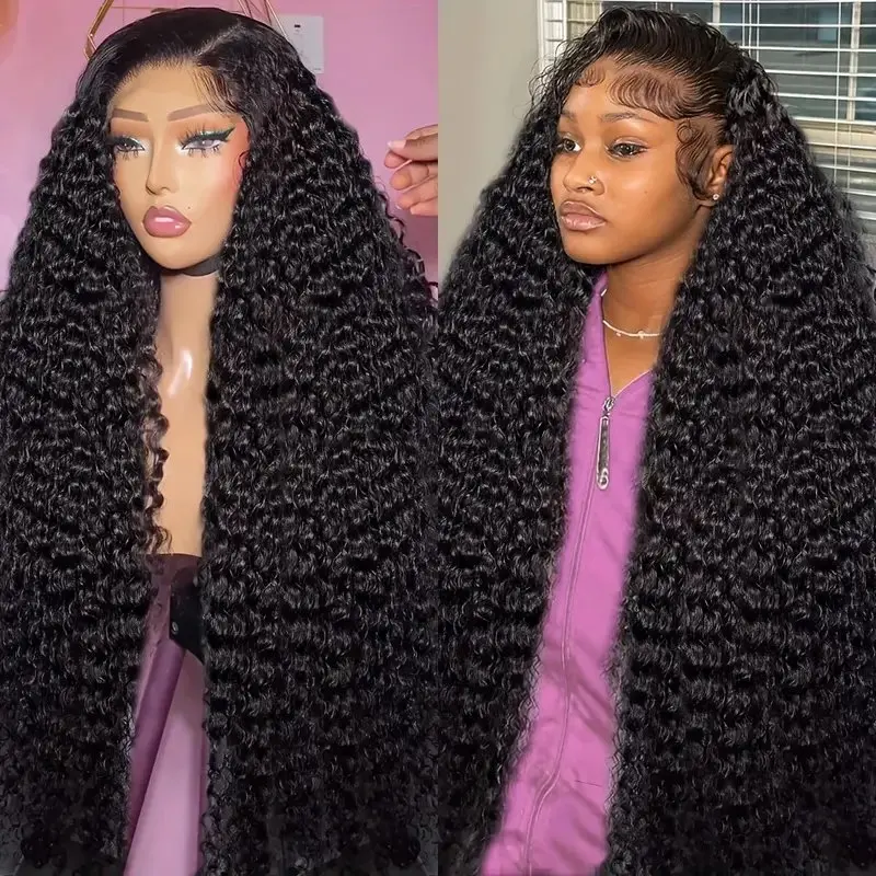 Rosabeauty 13x4 Lace Front Human Hair Wig 13X6 250% Density Deep Wave 40 Inch 5X5 Preplucked Glueless Ready To Go Curly Wig