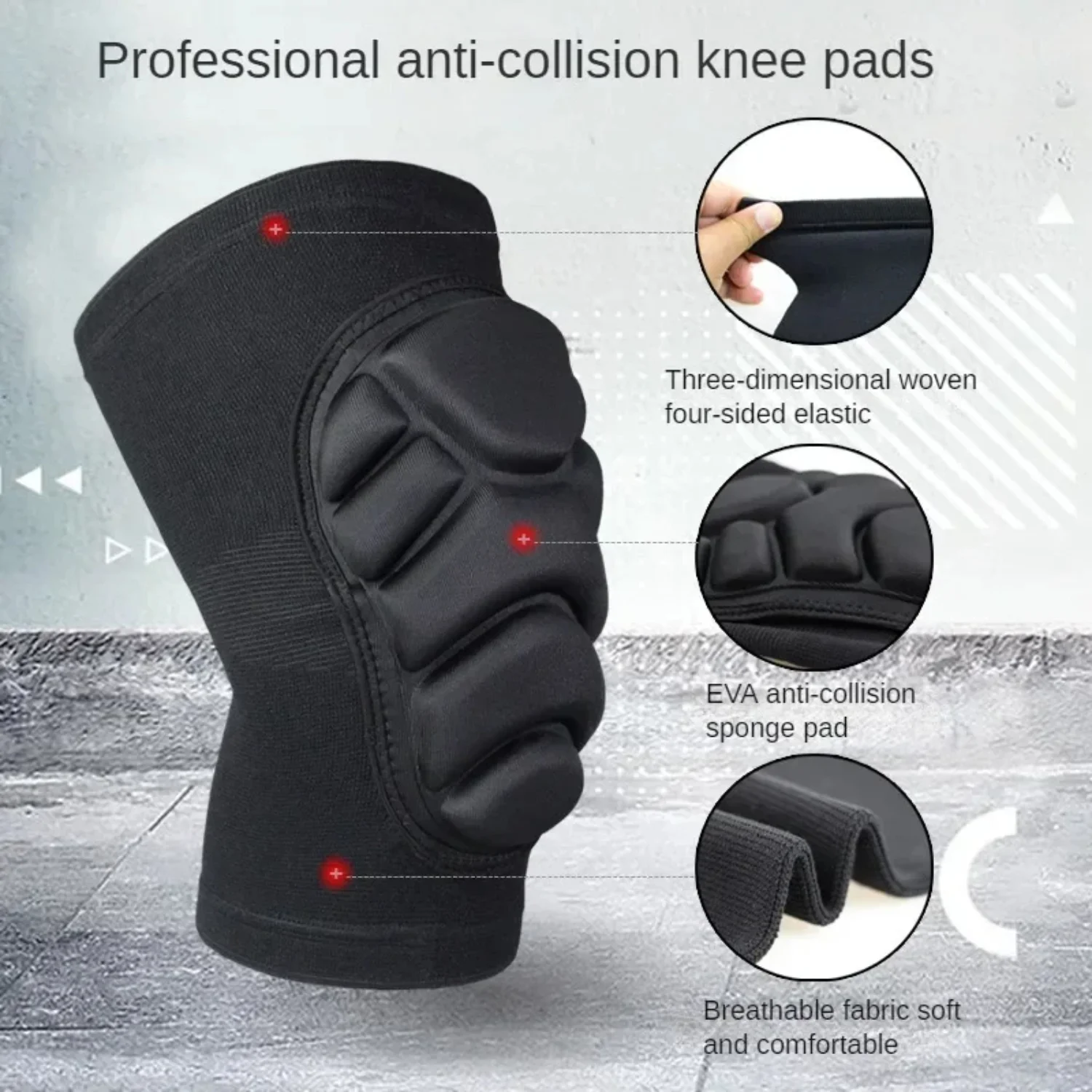 1 Pair Knee Elbow Pads Brace Support  Cycling Snowboard Roller Skating Skateboard Extreme Sports Protective Gear Kneepads