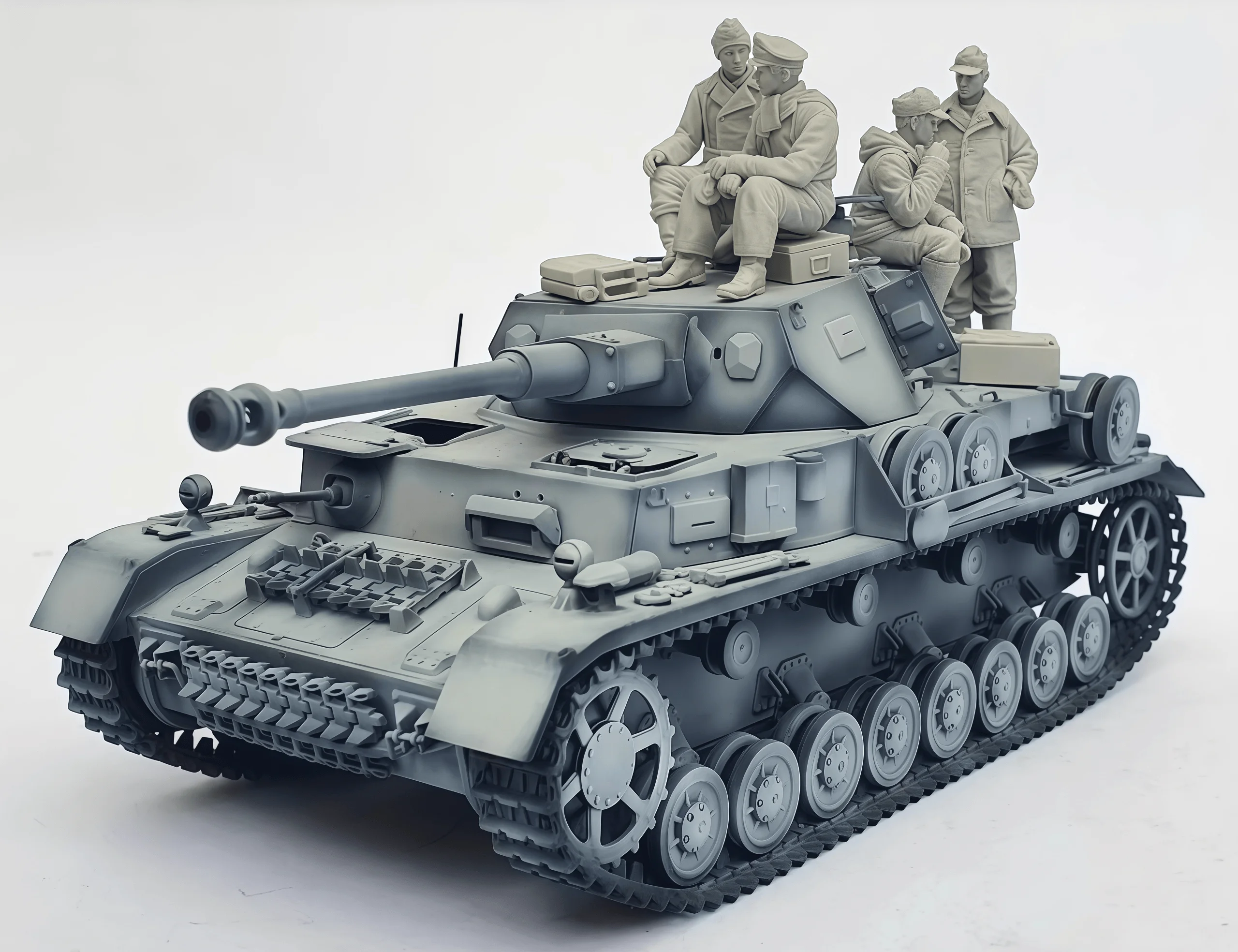 1: 35 مجموعة أدوات تجميع نموذج الراتنج، GK، طاقم الخزان مكون من 4 قطع، غير مطلي (باستثناء الخزان)