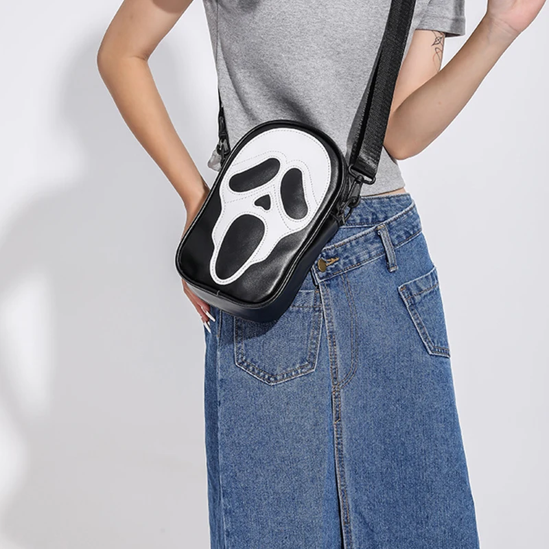 Halloween Ghost Bag Novelty Skull Crossbody Bags Y2k Women Girls Punk Hiphop Horror Skeleton Shoulder Bag Funny Handbag Purses image 3