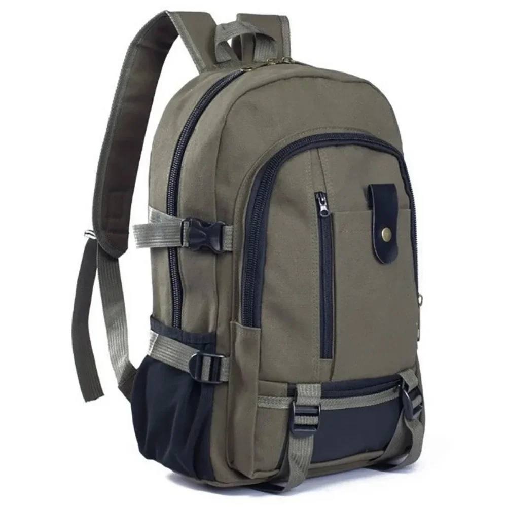 Sac à dos de camping décontracté pour homme, sac à dos pour ordinateur portable, sac de randonnée, grande capacité, sac à dos de voyage pour homme, sacs de sport pour jeunes, mode en toile, nouveau