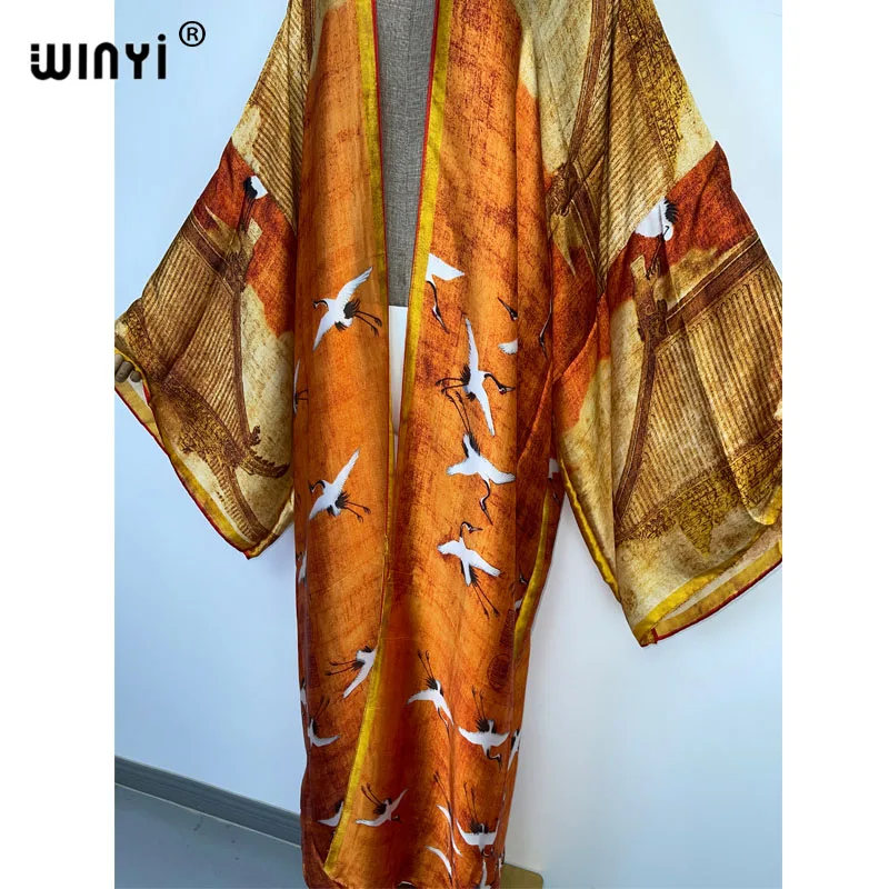 WINYI-Cardigan à Manches sulfpour Femme, Bikini Doux, Style Boho, Imprimé Léopard, Sexy, à la Mode Européenne, pour Vacances Africaines, Nouvelle Collection 2022