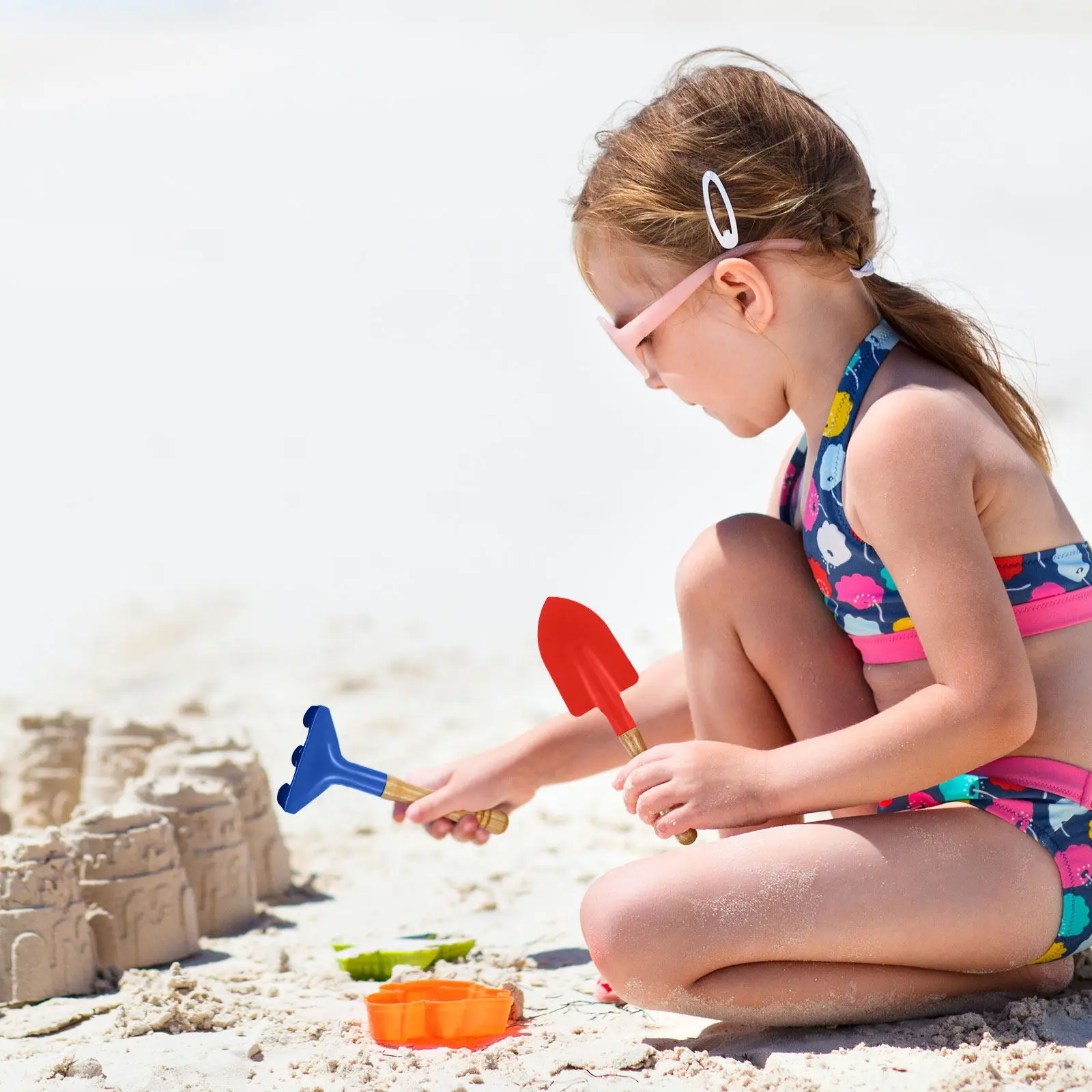 

Набор из 3-х цветных металлических и деревянных садовых инструментов: грабли и лопатка для пересадки растений, для горшечных растений, для садоводства, для использования на улице и на пляже