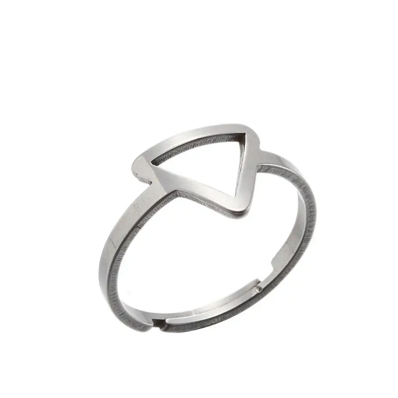 Women Stainless Steel Ring Heart Ring For Jewelry Making Moon And Star Ring Fashion Trendy Rings Wholesale Jewelry Lots Mix