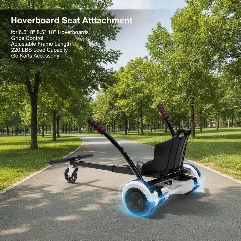 

Self-Balancing Scooter Kart Conversion Kit 6.5" 8" 8.5" 10" For Outdoors Courtyard Park, LED Lights Hand Grips Control Adjustable Frame Length 220 LBS Load Capacity Kids Adults Accessory