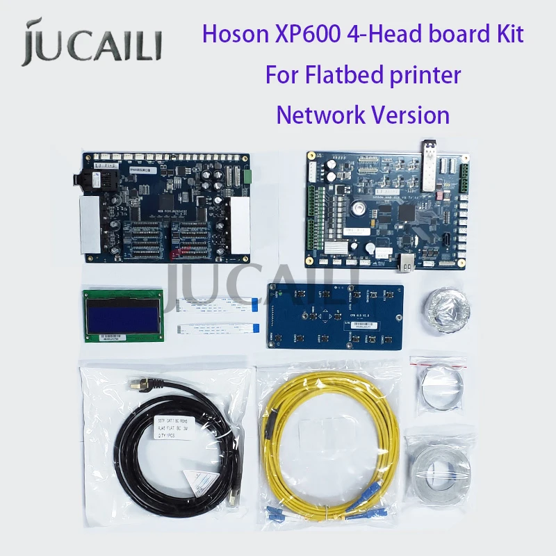JUCAILI Hoson 4-Head XP600 Board Kit Network Version  for 4 XP600 Printheads  Carriage Board + Main Board for Flatbed Printers