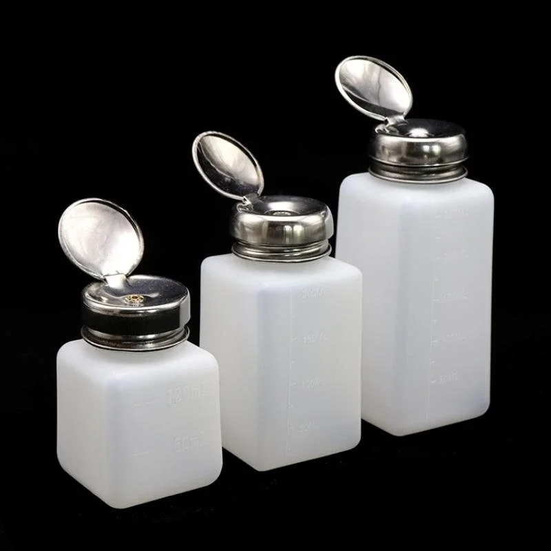 Press type plastic alcohol bottle Industrial alcohol kettle Laboratory washboard water bottle Solvent bottle 100/200/250ml 10pcs