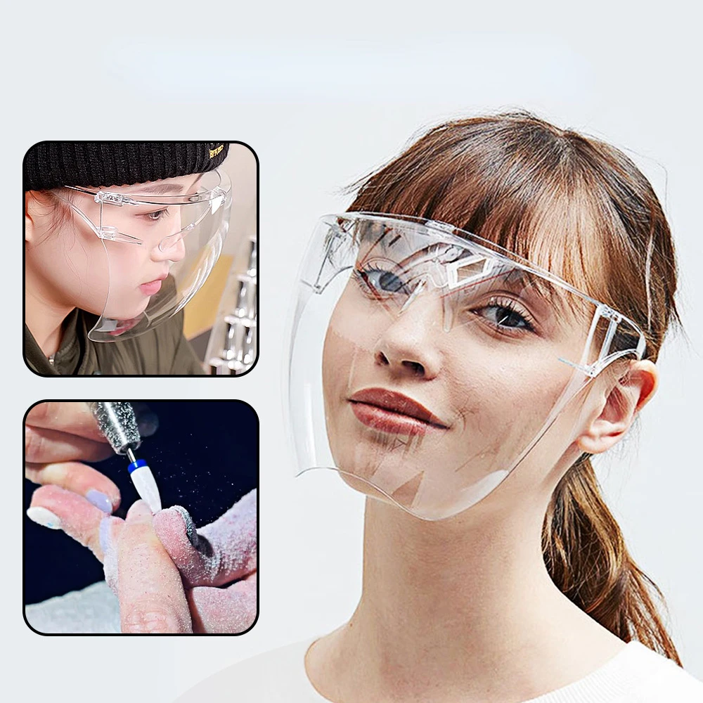 1 Pcs Full Face High-definition Transparent Anti Fog Anti Splash Protective Mask High Transparency Goggles Nail Art Tool