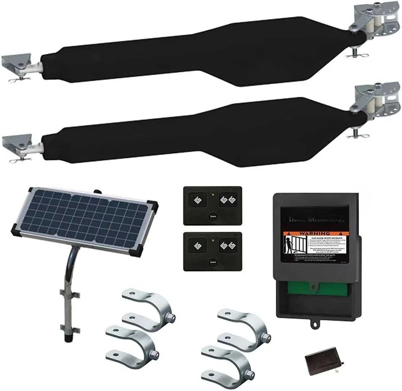 

Heavy-Duty Solar Automatic Gate Opener Kit for Driveway Swing Gates with Long-Range Solar Gate Opener Remote - Mo