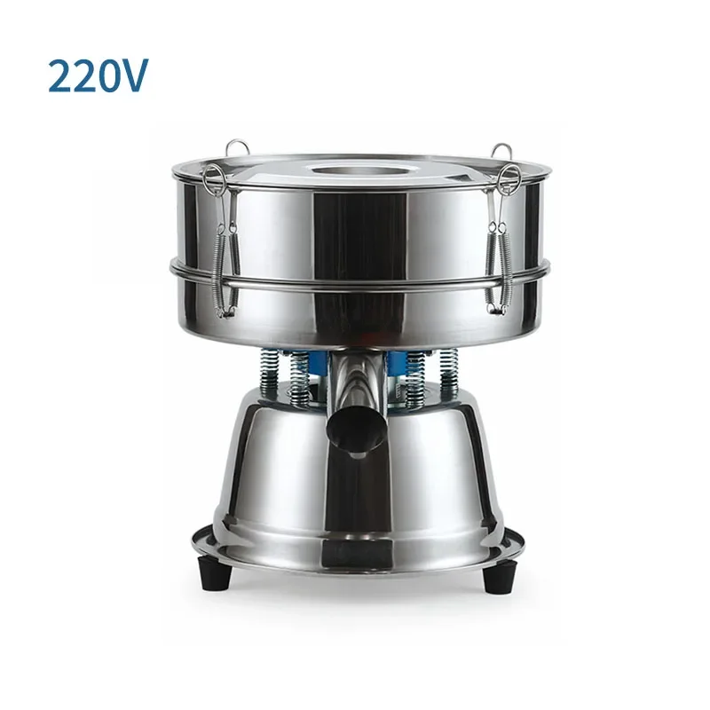 Electric Screen Stainless Steel Powder Vibration Screening Machine Laboratory Multifunction Sieve Shaker 40cm Diameter AC 220 V