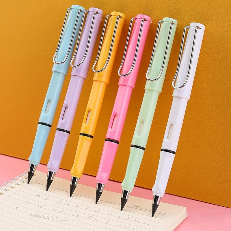 10 Uds. Lápices Eternos sin Tinta, Lápiz de Escritura Infinita para Escribir, Dibujar, Pintar, Regalos para Niños, Papelería Kawaii