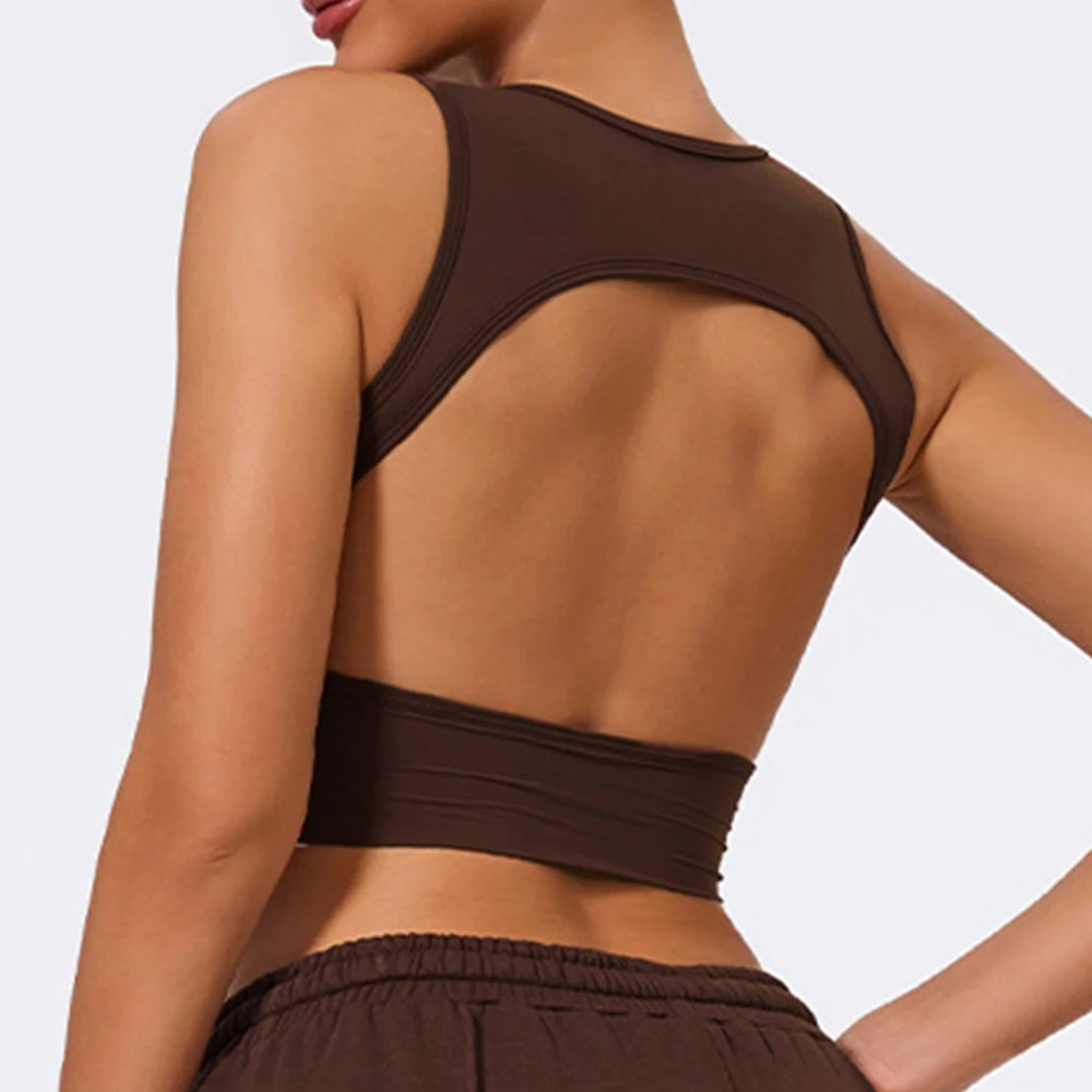 

Sports Vest Workout Tops Backless Yoga Tank Top Fitness Activewear Female Quick-Dry Yoga Clothes Gym Top Women Sport Crop Tops