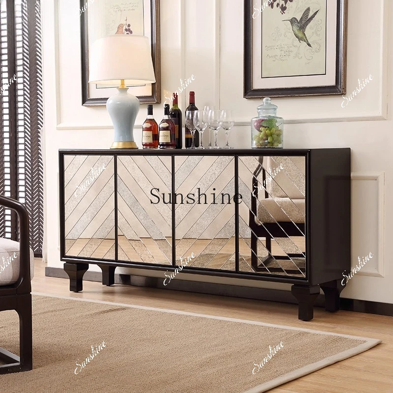 Neoclassical mirror to make old side cabinets decorative lockers  FT