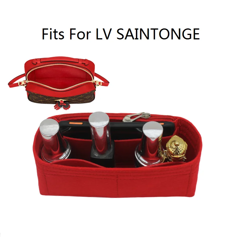 For Saintonge NEW WAVE CameRa Zip Handbag Felt Cloth Insert Bag Organizer Makeup Inner Purse Portable Cosmetic Bags