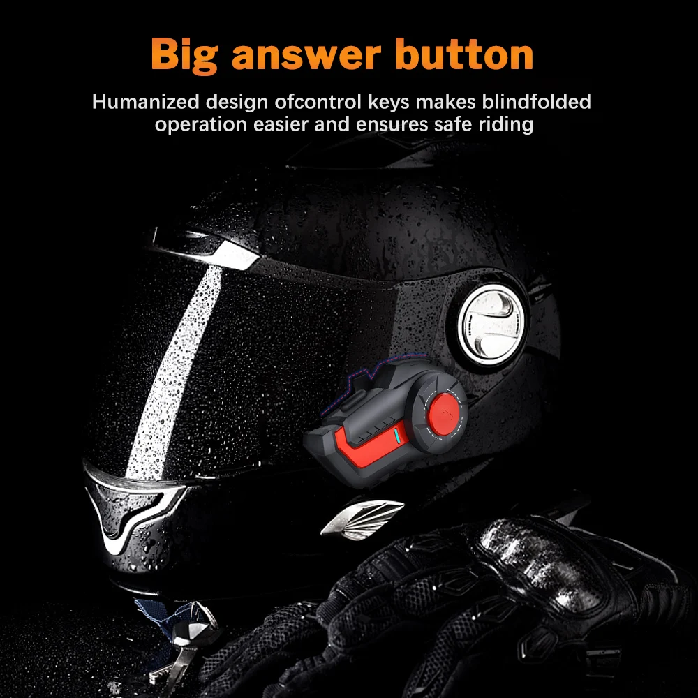 Deelife Motorcycle Helmet Intercom Wireless Bluetooth 5.0 Handsfree Moto Headset Communicator Waterproof Interphone