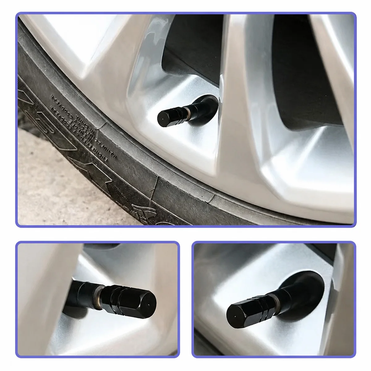 4PCS Aluminum Tire Valve Stem Caps Universal Dustproof Air Valve Covers Auto Wheel Accessories For Car SUV Truck Motorcycle