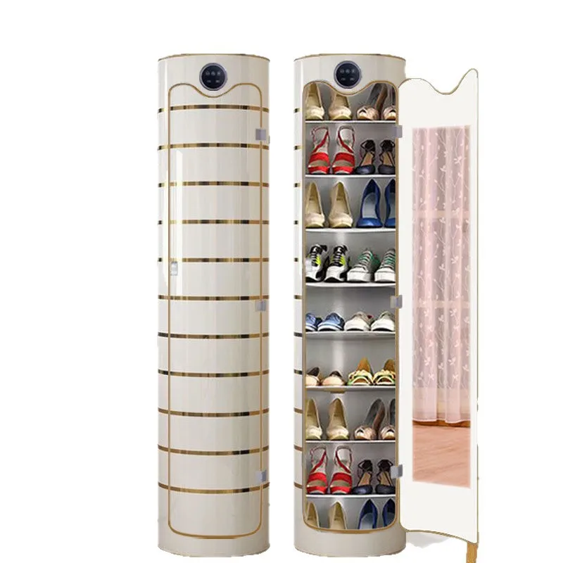 360-Degree rotating shoe cabinet cylindrical deodorizing multi-layer shoe rack large-capacity household storage cabinet