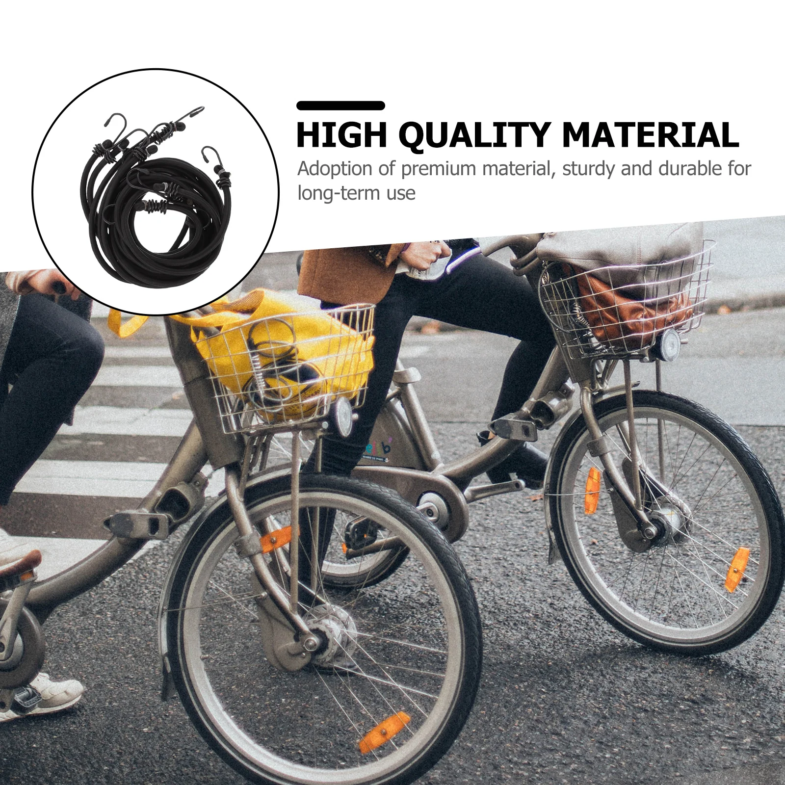 5Pcs Bicycle Bike Cargo Binding Bands Elastic Tensioner Straps Luggage Fastening Rope Durable Cord for Motorbike