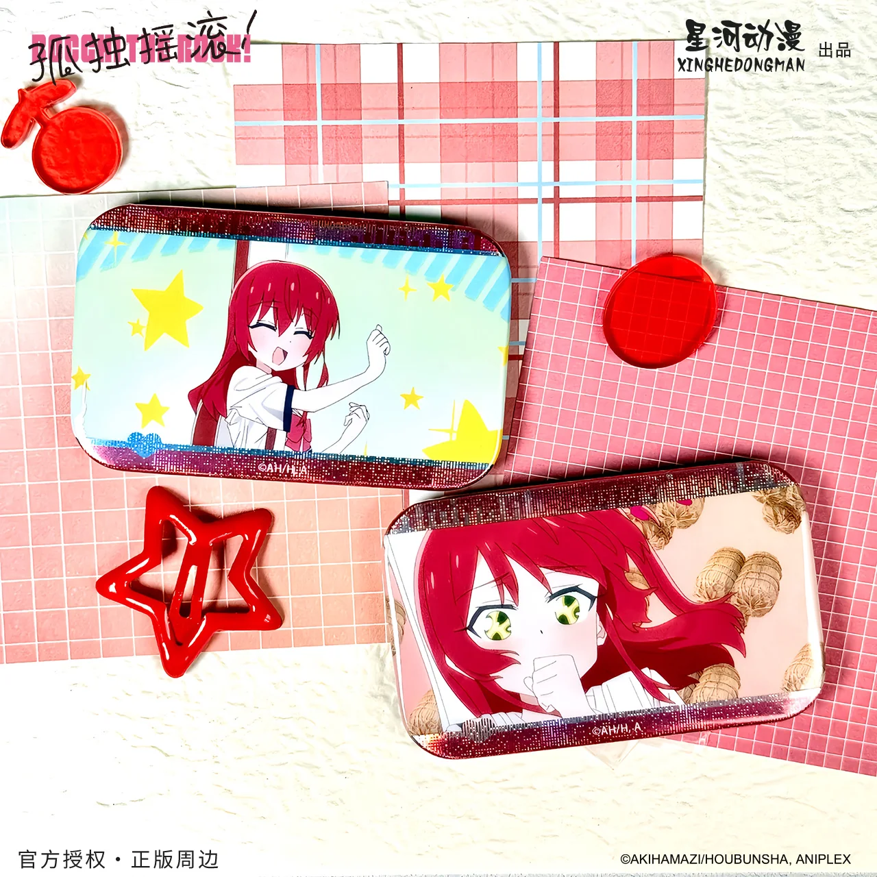 BOCCHI THE ROCK! Gotoh Hitori Ijichi Nijika Yamada Ryo Kita Ikuyo Art of Faces Series Authorization Refrigerator Magne 10pcs/set 4