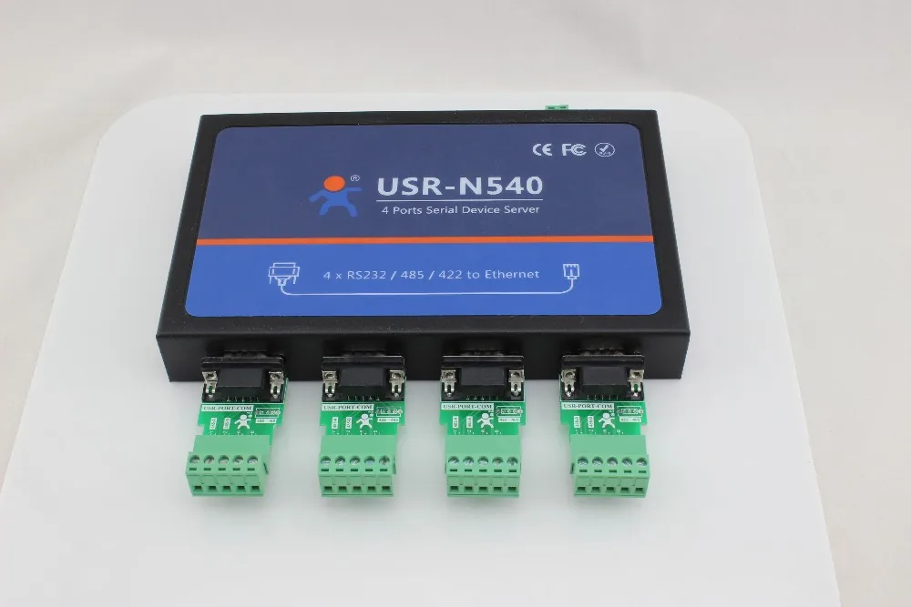 USR-N540 시리얼 디바이스 서버 RS232 RS485 RS422 이더넷 컨버터