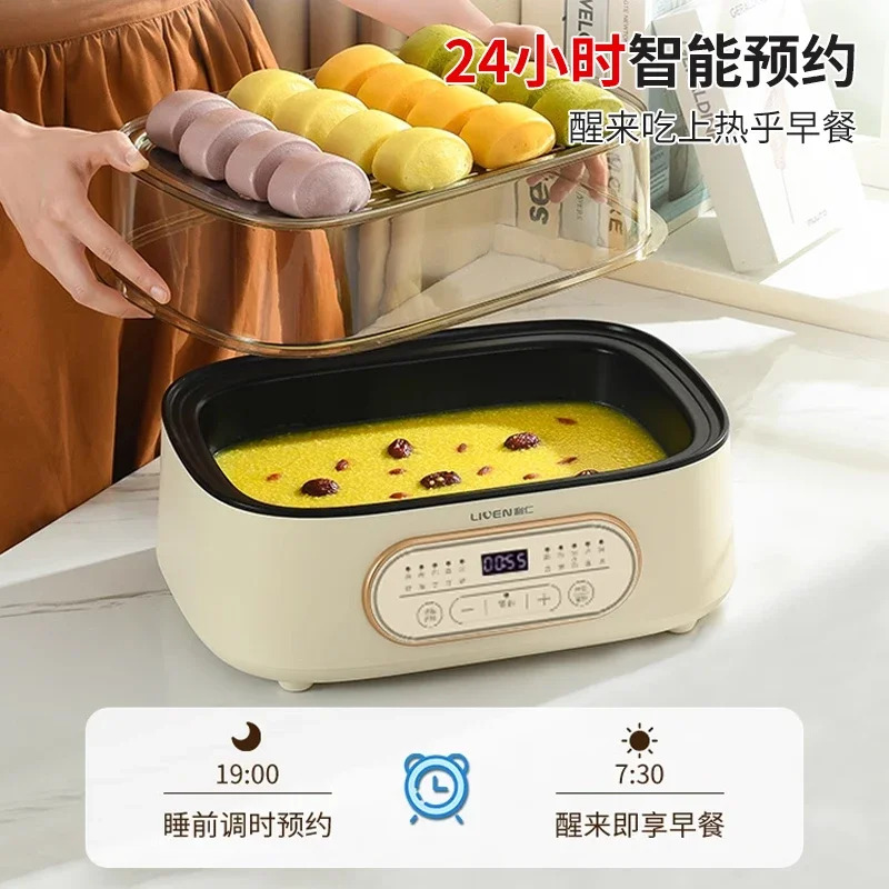 Vaporizzatori elettrici per alimenti di grande capacità 220V per uso domestico con pentola a vapore intelligente per panini e verdure a vapore