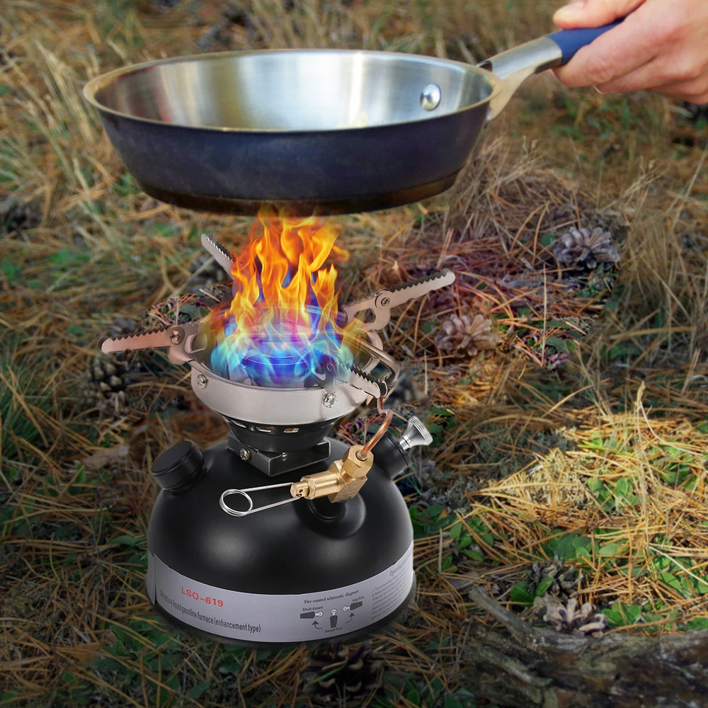 Portable Outdoor Camping Mini Gasoline Stove Liquid Fuel Alcohol Diesel Oil Stove for Camping Backpacking Travel Picnic