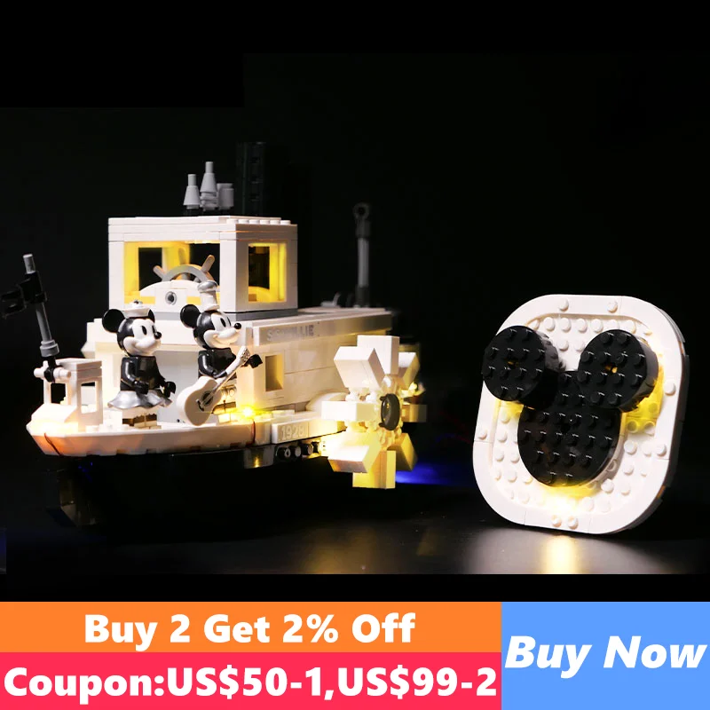 

Led Light Kit Set For 21317 Steamboat Willie Building Blocks Bricks(Only Lights)Not Including Models DIY Toys Accessories Kids