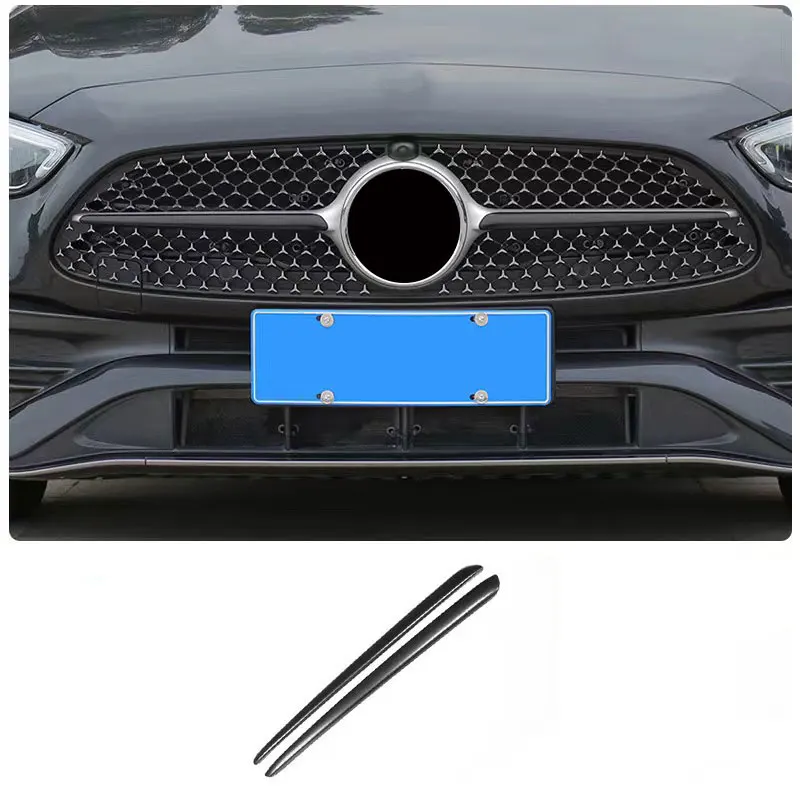 For Mercedes Benz C Class W206 C200 C300 2022 Stainless Steel Front Hood Bonnet Grill Grille Bumper Lip Mesh Trim Cover Molding