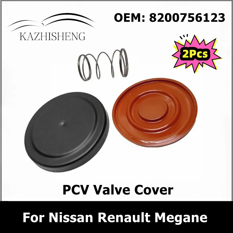 8200756123 2Pcs Engine Head Cylinder Repair Kit Membrane PCV Valve Cover Cap for Nissan Renault Megane