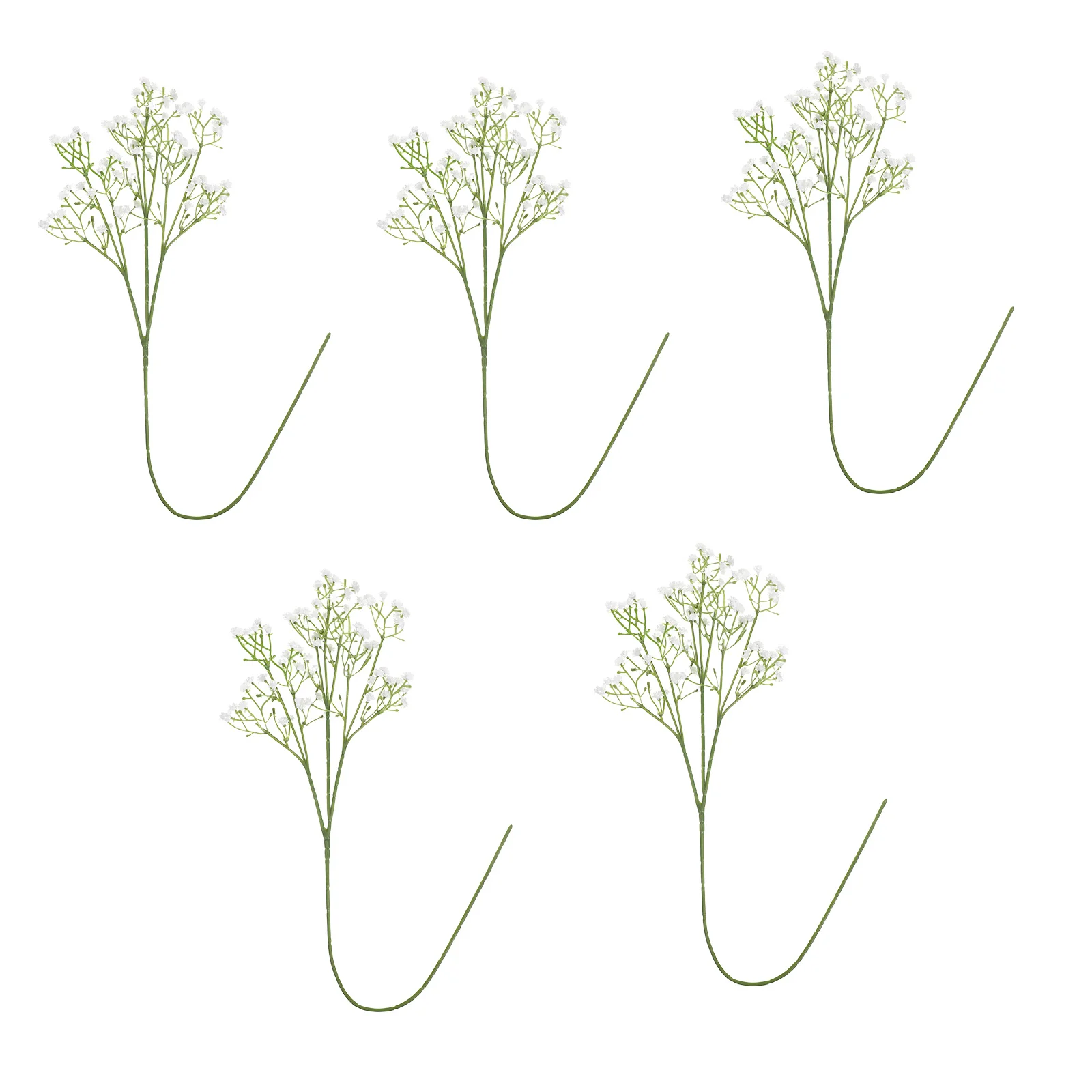 

5Pcs Artificial Breath Flowers Faux Silk Gypsophila White Bouquet Wedding Floral Arrangement Centerpiece Party Decoration
