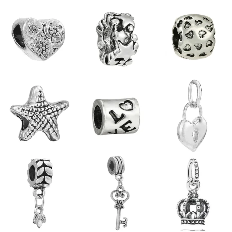 2024 New Hot Selling Hollow Star Alloy Starfish Charm Beads For Pandora DIY Bracelet Necklace Jewelry Accessories Birthday Gifts