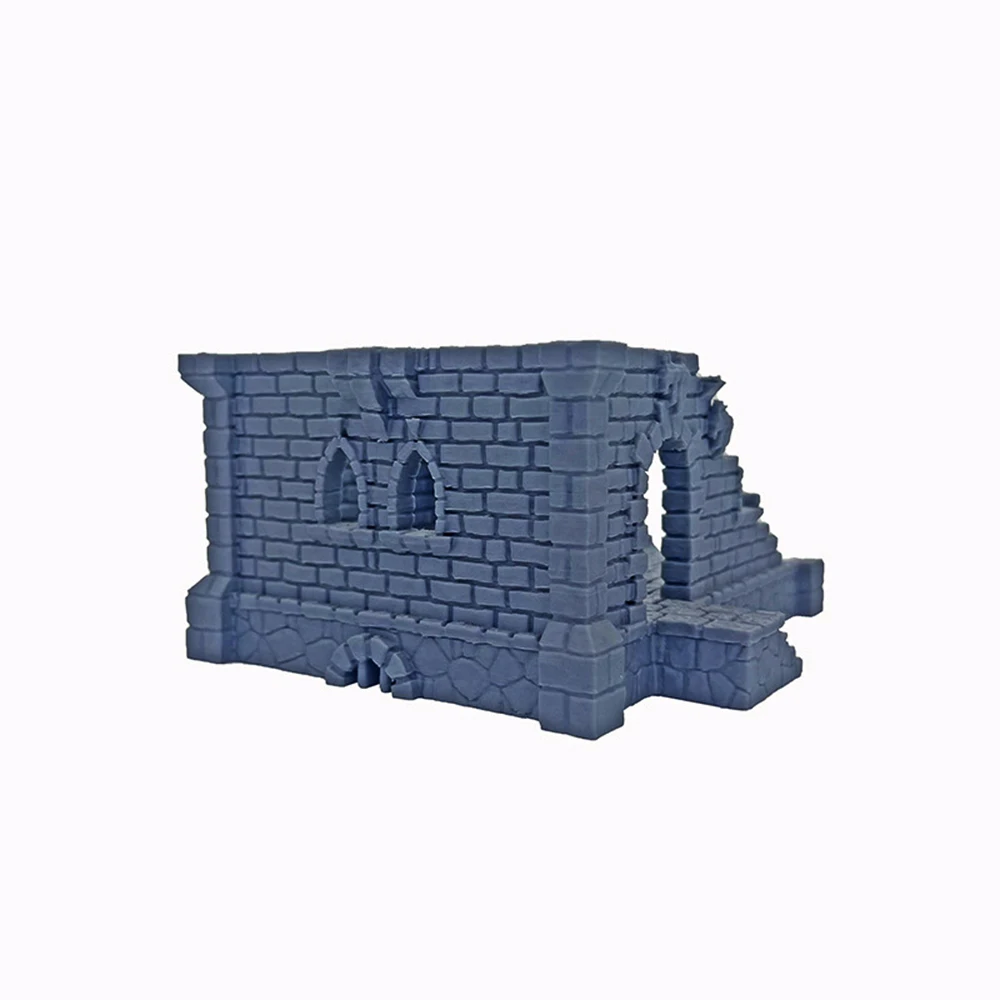 3D 프린팅된 폐허 세트 3개, 판타지 워게임/RPG/DND 역사적 지형 폐허 성 모델 키트용 대형 플레이 가능한 폐허 건물