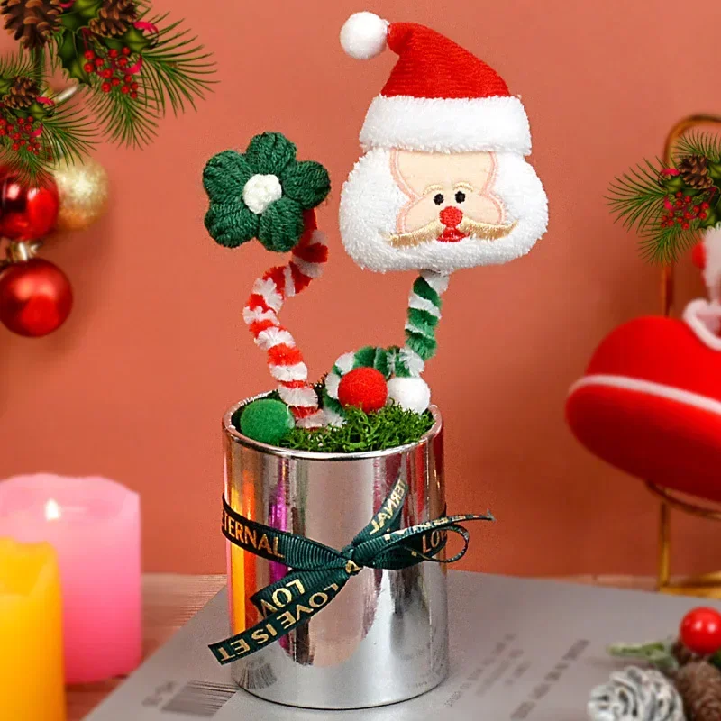 Kerstboeket Kerstcadeau Kerstboomversiering wol bloem twist stick woonkamer ornament buitenlandse handel hoog gevoel