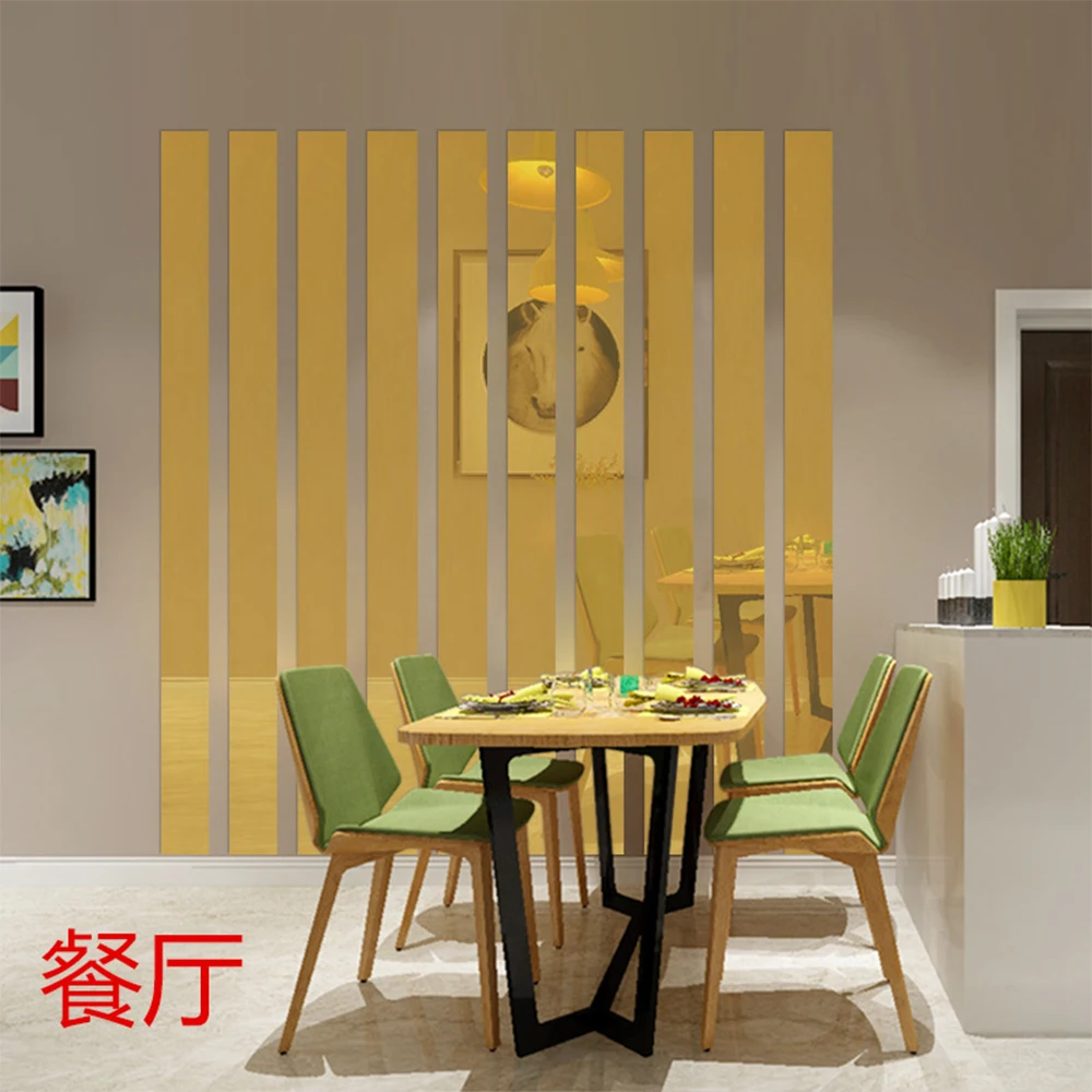 10/20pcs DIY Mirror Sticker Ceiling Waist Line Acrylic TV Background Wall Stickers for Room Art Home Decor Adesivo De Parede