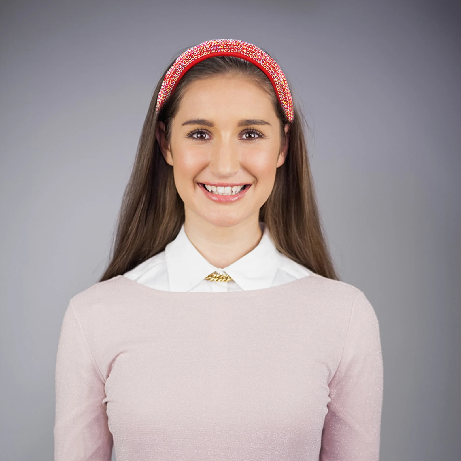 

Wide Brim Headband Rhinestone Accessories For Female Lightweight Party Costume Decoration Hoop Headwear Padded Hair Hoop